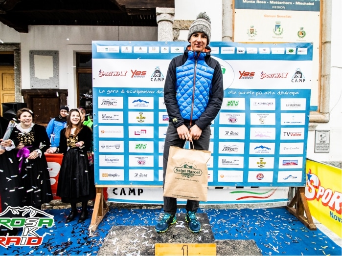 Il vincitore dell'edizione Rosa Ski Raid 2019